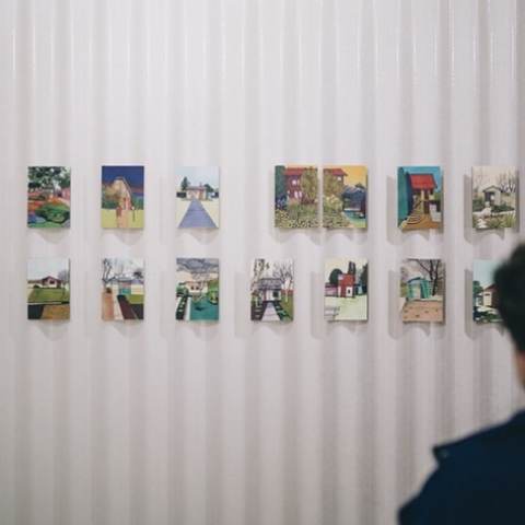 Agnieszka Dybowska, fragment wystawy "Teren Prywatny" w Muzeum Architektury we Wrocławiu